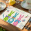 Linen Placemat with Easter Rabbit Design – Set of 1 2