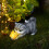 Figurine de chat solaire avec papillon décoratif (1 pièce) 2