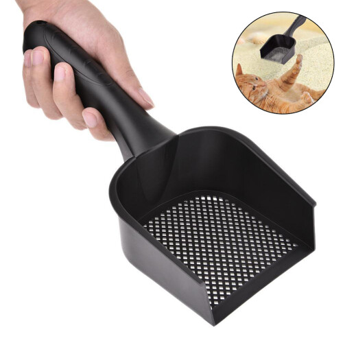Καθαριστικό κατοικίδιων Comfort Grip, στιβαρή κουτάλα άμμου γάτας PP για μακράς 2