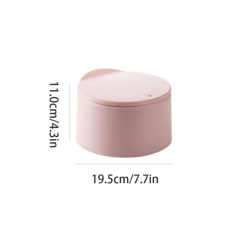 Simple Small Trash can Plastic Press Trash can with lid Trash can Desktop Small Trash can for Home use Practical (Blue) 1