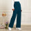 Women's Wide Leg Palazzo Pants Elastic Waist Drawstring 4
