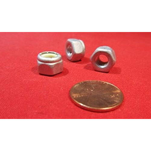 6061 Aluminum Nylon Insert Hex Nuts RH 1/4-20 50 Pcs 1