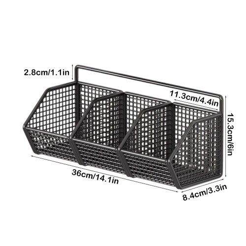 No Punch Ginger Garlic Hanging Basket Kitchen Shelf – Wall Mounted Spice Organizer, Multi-Function, Sturdy ABS, Space-Saving 2