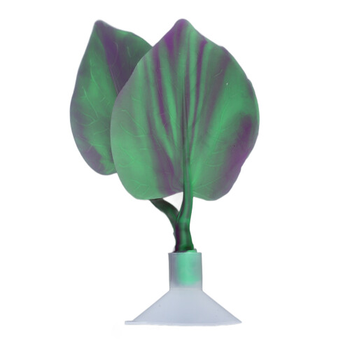 Purple Double Layer Silicone Fish Rest Leaf for Aquarium 15cm 1