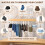 Closet Organizer Solid Wood Hanger with 10 Clips 7