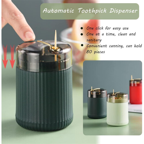 Pop-Up Automatic Toothpick Dispenser – Push Button, Portable Storage Box for Home, Kitchen & Restaurant 1