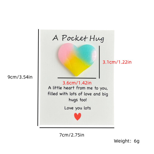 Valentine's Pocket Hug Heart Greeting Card Set 2