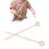2 Pcs Ethereal Solid Wood Drumsticks with Round Head, Long Hand Mallets 15