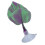 Purple Double Layer Silicone Fish Rest Leaf for Aquarium 15cm 10