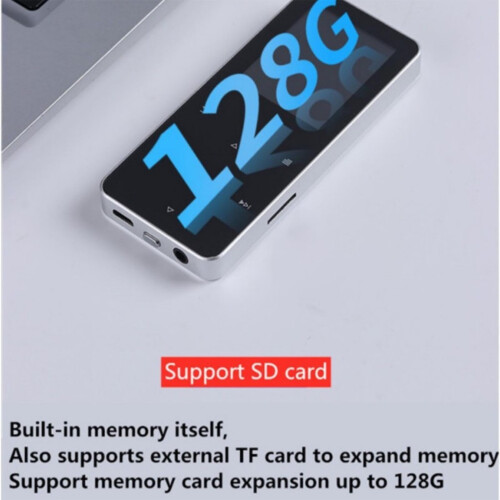 128GB MP3 Player with Bluetooth 5.2, Built-in Speaker, FM Radio, Recorder, E-Book Reader — Compatible with Android/iOS 2