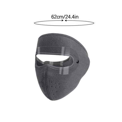 Windproof Cold Weather Mask with Goggles - Polyester, 2