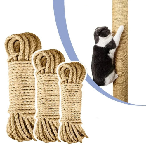 Natural Sisal Rope for Cat Scratching Post 33/66/164 Ft 1