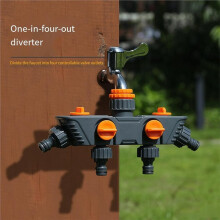 Hose Diverter Faucet Water Connector One in Four Out Valve Diverter Four Way Garden Hose Diverter Faucet Diverter