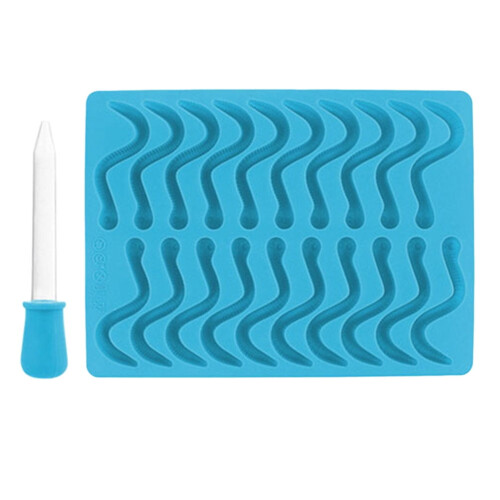 Silicone Worm-Shaped Gummy Mold Set 1