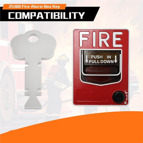 Fire Alarm Box Key 25460 - for Gamewell Fire Alarm Box, Elevator & Emergency Entry (2-Pack), Firefighter Tools 1