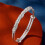 Sterling Silver Bangle Bracelet Adjustable Open Cuff 925 8