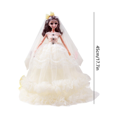 Wedding Bride Doll with Elegant Gown 1 Piece 2