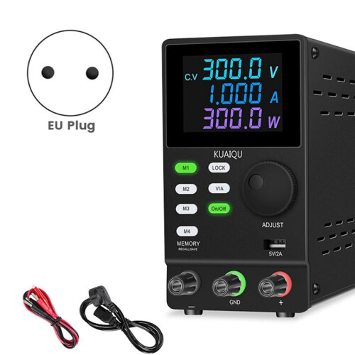 KUAIQU Adjustable Switching  Power Supply 30V 5A Output Preset Current Interface 4-Memory OUTPUT LOCK Lab Bench Source EU Plug 1