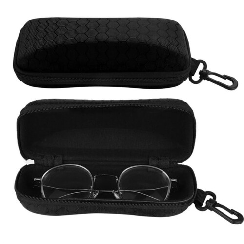 Zipper Sunglass Case Rectangle Grid 1 Pc 2