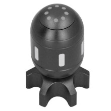 Portable Aluminium Alloy Fingertip Gyroscope Toy 3.5x6cm Black for Anxiety Relief