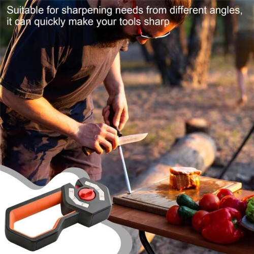 Cutter Sharpener with Adjustable Angle 6-Stage Manual Scissor Sharpener Non-Slip Handle Professional Kitchen Tool 1