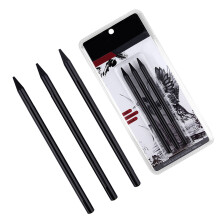 Ensemble de 3 crayons au charbon professionnels, doux, moyen et dur, pour le croquis