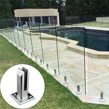 304 Rostfritt Stålklämma Glaspanel Poolstaket Trappfäste Spigot Balustrade Golvdäck Balustradräckesmontage