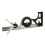 Kit de Conjunto de Régua Quadrada 300 mm (12 Polegadas) Combinação de Engenheiros Ajustável Try None Régua de Ângulo Reto com Nível de Bolha 2