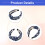 Pearly Crystal Knotted Headband Deep Blue 5.24" x 1.97" 5