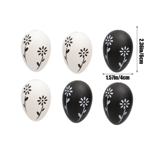 Easter Eggs Assorted Colors 6 Pcs 2