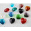 Czech crystal heart beads red 14mm 10pcs 3