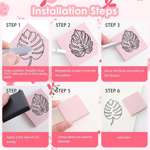 Rubber Carving Blocks, 2 X 2 Inches, 30 Pieces, , for Printmaking and Stamp Making 2