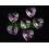 Czech crystal heart beads red 14mm 10pcs 4
