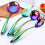 Stainless Steel Material Long Handle Colorful Practical Tableware for Home Kitchen Cooking Use 3