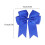 Presilha de cabelo infantil com laço de cetim canelado em formato de cauda de peixe de 15 cm (6 polegadas), cor azul. 3