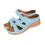 Light Blue Women's Wedge Sandals Peep Toe Platform 1 Pair 7