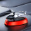 Automatic Solar Power Rotating Airplane Helicopter Car Perfume Auto Alloy red 3