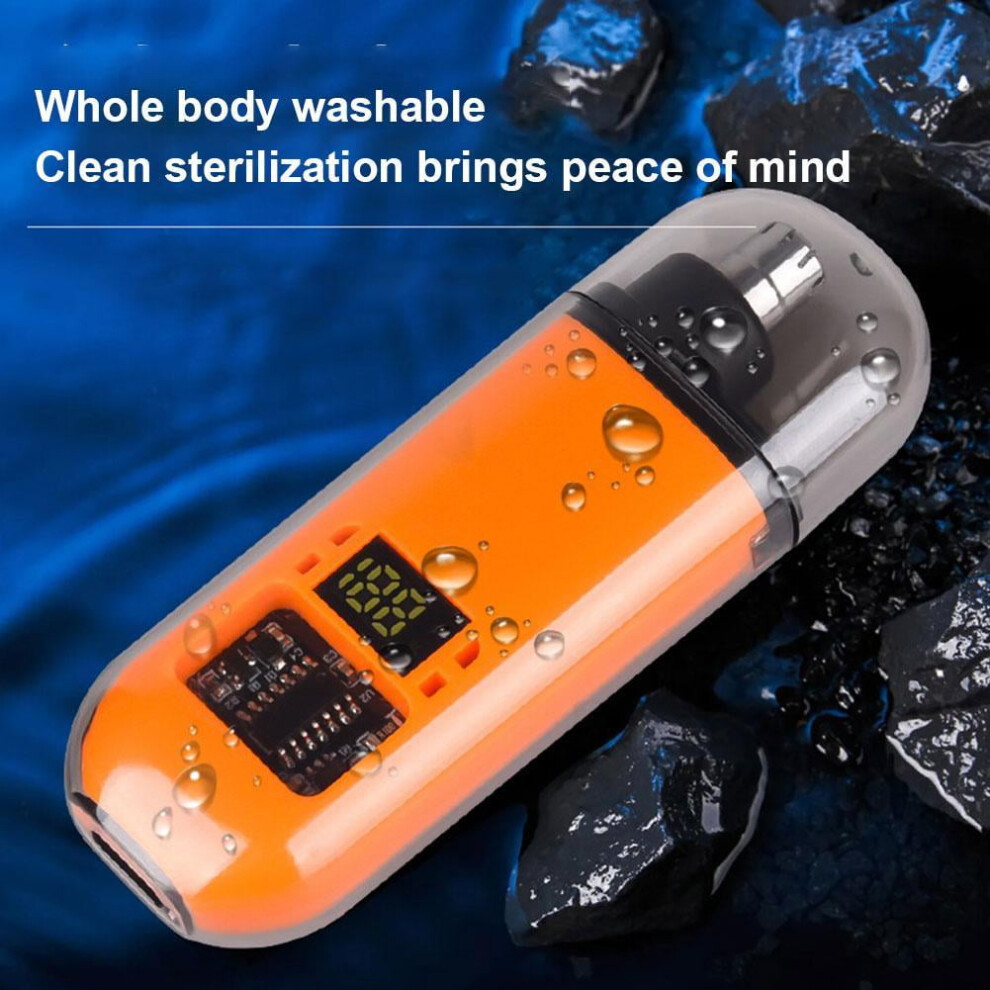 LED Display Nose and Ear Hair Trimmer IPX7 Waterproof Dual