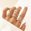 Women's Gold Stackable Moon and Star Knuckle Rings Set 8
