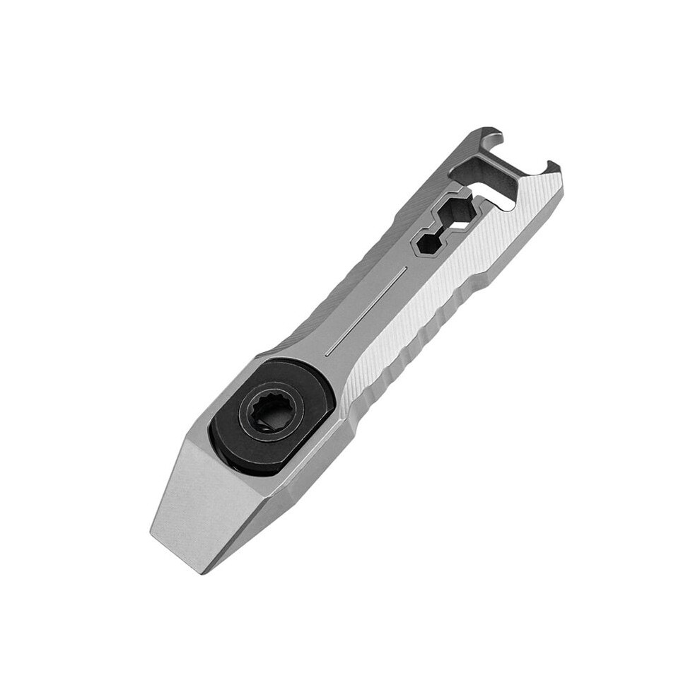 Titanium Alloy Pry Bar Multifunctional Outdoor Portable Bottle Opener With Hidden Screwdriver Adjustable Wrench 4713377874544