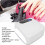 UV LED Nail Curing Light With Low Heat Setting And Intelligent Memory Function Including Spacious Interior And Streamlined Ergonomic Design For 6