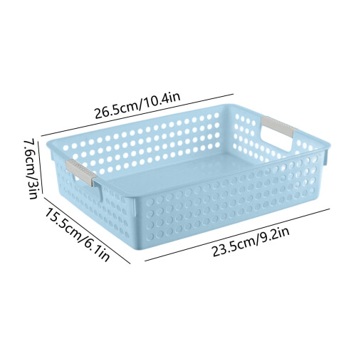 Plastic Storage Basket Organizer – Waterproof Multi-Purpose Bin for Bathroom, Laundry, Toys & Home Clutter Control 2
