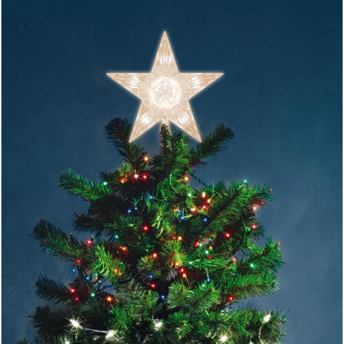 Christmas Tree Topper Star 9 Inch with 10 Clear Lights 1