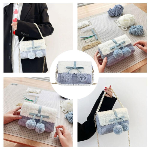 Knitting Crochet Handbag Kit for Beginners 1 Set 2
