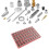 SMD SMT Electronic Component Container  Storage Boxes Kit Red 2