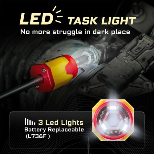 3Pieces LED Screwdriver Bit Magnetizer Ring, ABS Plastic Bit Magnetizer/Demagnetizer for 1/4 Shank , Strong Magnetism 2