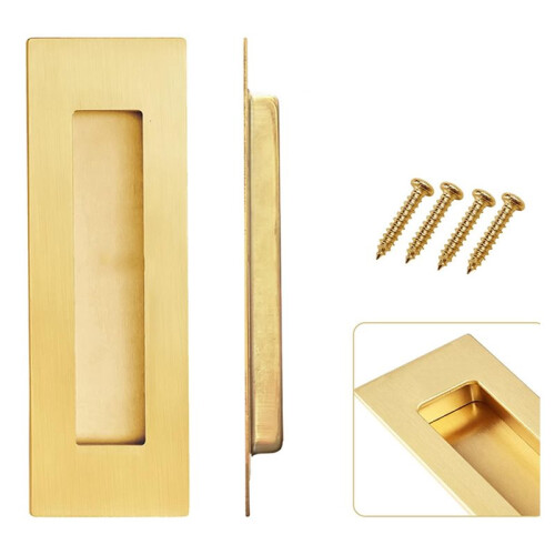 Stainless Steel Square Concealed Handle Sliding Door, Built-in Push-Pull Wardrobe Door, Drawer Concealed Hidden Handle 2
