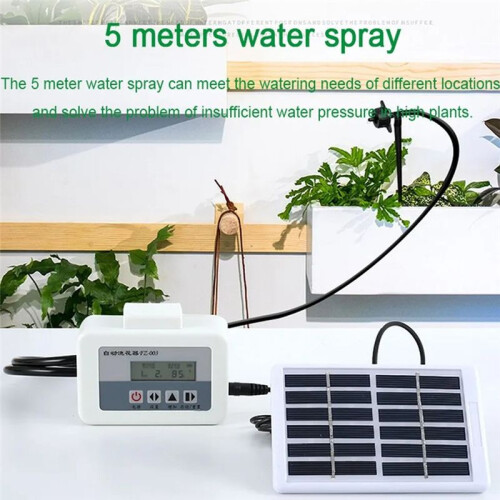 Garden  Automatic Watering Device Solar Charging Potted Plant Drip Irrigation Pump System Timer 2