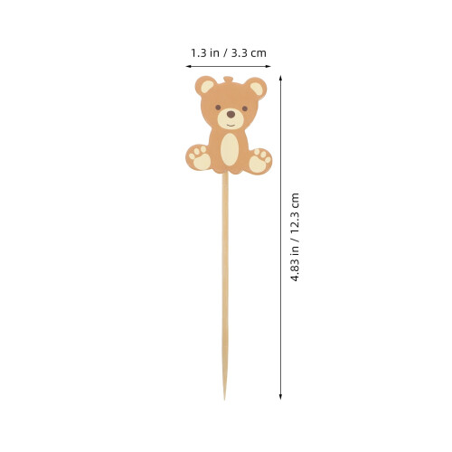Bear Cupcake Toppers Baby Shower Decorations 50 pcs 1