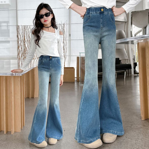 Vintage Flared Denim Jeans for Women - Stretch Bootcut with 1